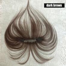 女士真人发夹式刘海和鬓角接发 - 自然造型直发接发，带安全夹，方便佩戴，打造自然发际线和鬓角，增强发际线，打造时尚假发 - 彩色 - 查看 9