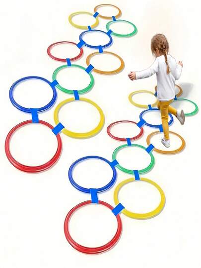 5 قطع / 10 قطع / 15 قطع / 20 قطع من معدات تدريب الحركة والتكامل الحسي للأطفال، حلقات الحبل للقفز والقدرات الحركية، لعبة الحبل للحضانة والخارج، لوازم رياضية للقفز والألعاب الرياضية للتفاعل بين الوالدين والأطفال، ألعاب تعليمية مناسبة كهدايا عيد الميلاد والأعياد للأطفال من عمر 3-12 سنة (ألوان عشوائية)