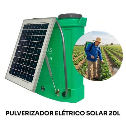Pulverizador Costal Elétrico Solar Passar Veneno Pressão 20l