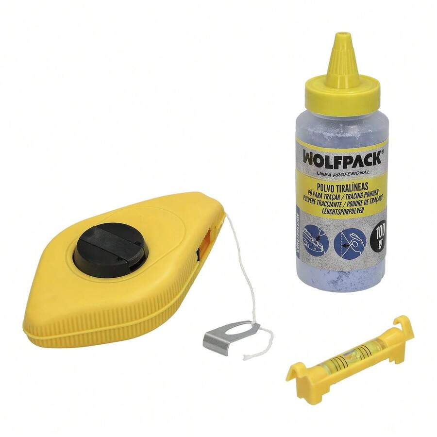 WOLFPACK LINEA PROFESIONAL Tiralineas ABS 30 Metros Con Polvo 100 Gr.