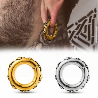 1pc Vintage Ear Weights Hangers Ear Plug 316 Stainless Steel Expansions Piercing Women Body Jewelry 6mm