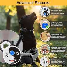 Educator Collar de entrenamiento para perros, control remoto, 100 niveles de estimulación, sensación de golpeo, luz nocturna, impermeable, recargable, 1 milla, negro(Zen 1 Dog) - Tipo 2 - Ver 3