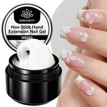 BORN PRETTY Nail Art Non-Sticky Extension Gel, Can Be Hand-Shaped For Glossy Nail Sculpting, Moldable UV Gel - 白色 - 查看 1