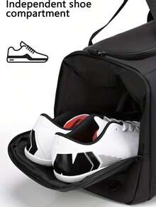 极简主义男士运动健身、瑜伽、运动包，带独立鞋仓，大容量男士旅行包，方便携带，可单肩背或手提，周末过夜包，适合大学生短途旅行行李包