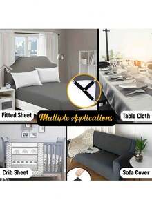 4 قطع مثبتات قابلة للتعديل للحفاظ على أغطية السرير - تثبت أركان الملاءة بإحكام، تمنع انزلاق الملاءة - متعدد الألوان - مشاهدة 7