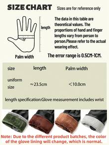 1 par de guantes cálidos para hombre para otoño/invierno, forrados térmicos, material de PU, con dedos compatibles con pantalla táctil, adecuados para ciclismo al aire libre, conducción, uso diario - Estilo F - Ver 10