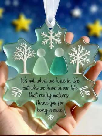 Adorno navideño de acrílico 2D, colgante de coche, decoración del hogar, etiqueta de mochila, colgante