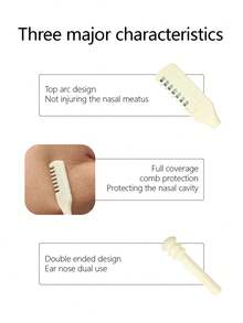 3/5件装 360°旋转鼻毛修剪器，便携式手动去除工具，男女通用 - 彩色 - 查看 9