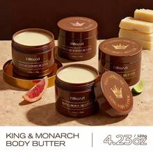 Hllozzi King And Monarch Body Butter & Body Oil / 120ml / 4.06 Fl.Oz & 120g / 4.23 Fl.Oz Enriched With Camellia Extract, Deeply Moisturizes And Hydrates Skin, Long-Lasting Fragrance, Suitable For All Body Parts. Women's Body Care Set, Suitable For All Skin Types, Gentle And Moisturizing. Christmas Gift Set For Women. - 棕色 - 查看 7
