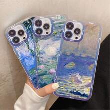 Claude Monet Impressionist Art Phone Case Cover Compatible With  14 13 12 11 Pro Max Mini X Xs XR 6 7 8 Plus SE 2020 Transparent Case, Cover Compatible With  17 Case,  17 Pro Case,  17 Pro Max Case - Z1 - Visualizzare 1