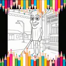 1pc Adult Coloring Book, Brain Rot Coloring Book: The Ultimate Meme Gift, Designed For Gen Z And Alpha Humor Enthusiasts, Includes 24 Named Viral Character Designs. (Pens Not Included) - Single Piece - View 3
