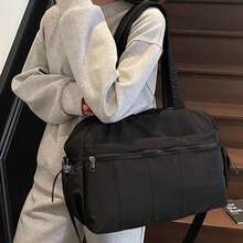Large Capacity Gym Bag , Duffle Bag For Travel With Wet Pocket, Lightweight Carry On Weekender Duffel,  Multi-Compartments Shoulder Bag,  Water Resistant Handbag - 黑色 - 查看 3
