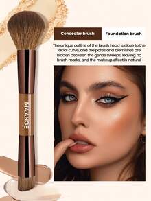 MAANGE 9件套亲肤舒适化妆刷套装，超柔软，包含粉底刷、遮瑕刷、修容刷、鼻刷，适合日常面部彩妆，粉底刷适用于液体粉底，适合女性和女孩使用。套装包含化妆刷，化妆刷套装，全套化妆刷套装，化妆套装，化妆刷套装，化妆礼品套装，赠品，专业化妆刷，全套化妆刷套装 - 咖啡棕 - 查看 6