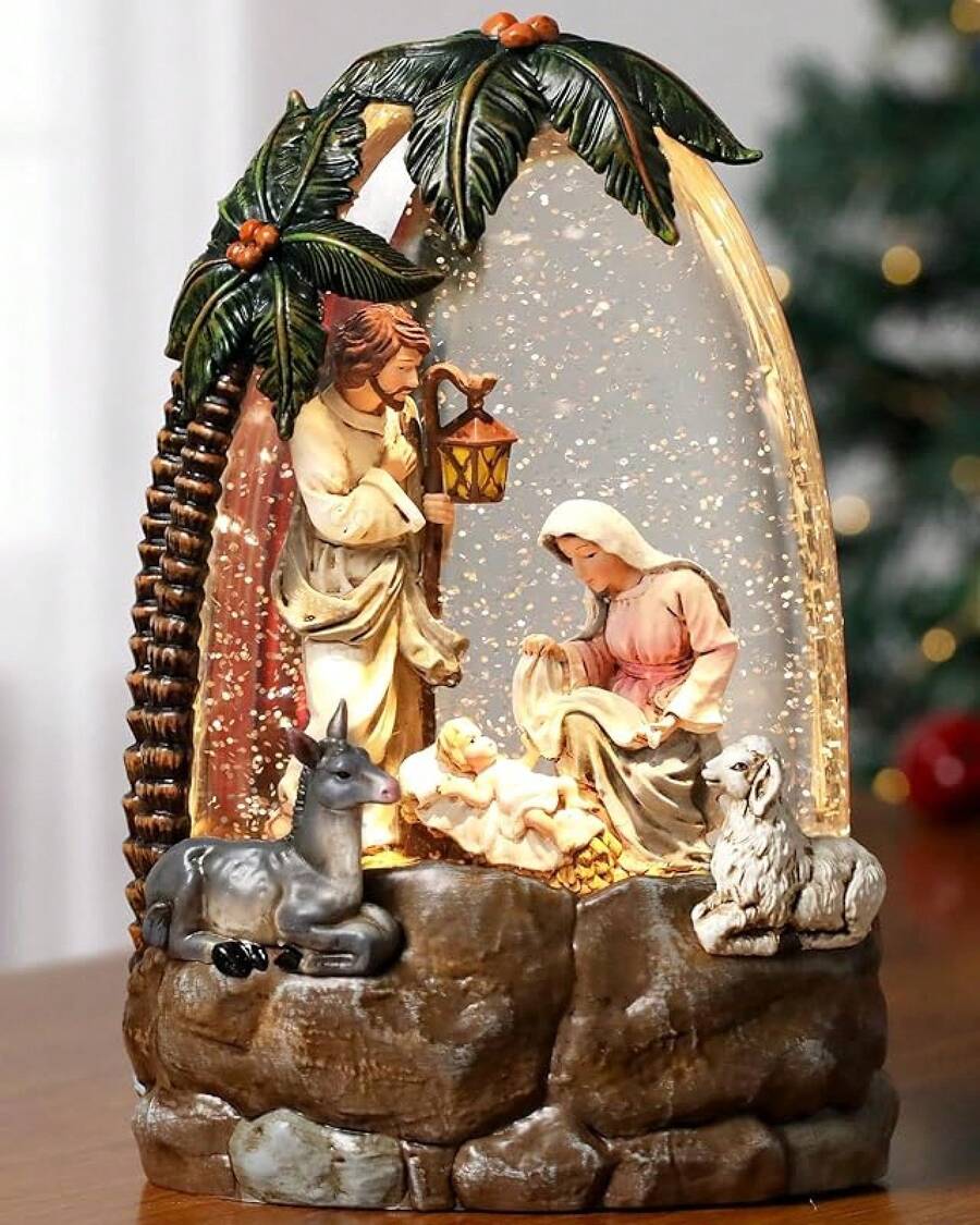 Train Snow Globe Christmas Snow Globe Lantern With Auto 6H Timer And ...