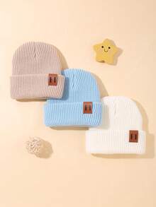 3pcs Knit Newborn Baby Hat Winter Spring Kids Beanie Cap For Girls Boys Infant Accessories Children Hats Elastic - Multicolor - View 13