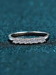 1 件 S925 纯银方晶锆石戒指 女士订婚珠宝 精美珠宝 - 1# - 查看 13