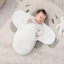 1 pieza Manta de envolvimiento cálida de otoño e invierno, una manta de envolvimiento para bebé de 0 a 6 meses - Regalo para recién nacidos de poliéster suave, suave y cálida, lavable a máquina, con diseños de dibujos animados lindos, perfecta para el primer mes del bebé, baby showers y celebraciones, regalos para fiestas de cumpleaños.