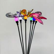 1 件太阳能蝴蝶萤火虫灯，防水太阳能蝴蝶灯，太阳能花园灯，户外太阳能灯适用于庭院草坪花园、花园小径、通道、露营装饰 - 彩色 - 查看 12