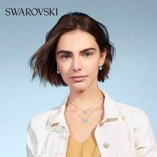 Dây chuyền pha lê giả giọt mưa SWAROVSKI MATRIX Dây chuyền xích xương đòn Quà tặng Giáng sinh cho nữ Quà tặng ngày lễ tình nhân Quà tặng lễ hội Qixi Quà tặng sinh nhật Quà tặng bạn gái - Màu xanh nhạt - Xem 2