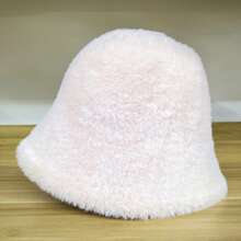 1pc, Ladies' Plush Soft Fisherman's Hat, Autumn/Winter Outdoor Wear, Christmas Photography Prop, Warm And Cosy Fisherman's Hat.