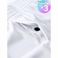 3 Pieces Of Men's Quick-Drying Athletic Shorts, Breathable And Comfortable, With An Open Button Design, Soft And Loose Fit, Suitable For Outdoor Activities, Home Leisure, And As Pajama Wear For Men. - 3件 - 查看 4