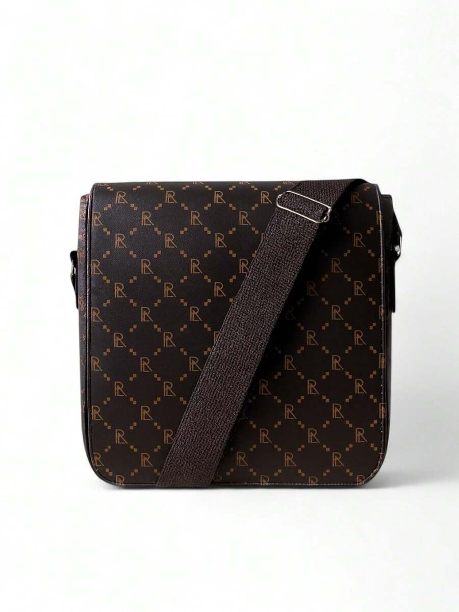 Men Briefcase - Rust Brown - View 1