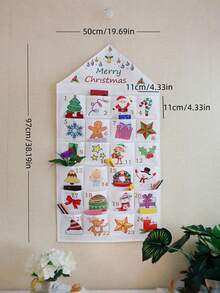 1个圣诞倒计时日历，附赠24个收纳袋，可悬挂于卧室，用作卧室装饰收纳袋，是家居整理收纳用品、卧室配件、家居装饰、圣诞装饰、冬季圣诞装饰、圣诞礼物等的理想之选。 - 彩色 - 查看 9