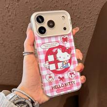 Miniso Hello Kitty Phone Case With Pink Plaid, Gift Box, Hearts And Bows Pattern  For IPhone 17 Pro Max/17 Pro/17 AIR/17 16, 15, 14, 13, 12, 11 Pro Max, X, XR, XS Max, 8, 7 Plus,Ideal For Holiday Gifting,The Girlfriend,Stocking Stuffers,For Iphone 17 Pro Max Case,Iphone 17 Pro Max Case,Iphone 17 Case. - 粉色 - 查看 6
