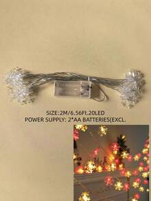 1pc 10/20/30 LED 2m/3 Meters/4.5m Snowflake String Lights, Suitable For Room, Bedroom, All Season, Holiday Decoration, Fairy Tale Lights, Christmas Fairy Lights Halloween Decor Christmas Decoration Thanksgiving Wedding Home Decor Home Decor Fall Decor Autumn Decor Birthday Decorations For Gifts Party Supplies Indoor Holiday Festival Decor Wall Decor Halloween Ornamentschristmas Decoration XMAS Decor Christmas Tree Gift Decor Thanksgiving Wedding Home Decor Home Decor Fall Decor Autumn Decor Birthday Decorations For Gifts Party Supplies Indoor Outdoor Garden Holiday Festival Decor Halloween Decor Wall Decor Halloween Ornaments