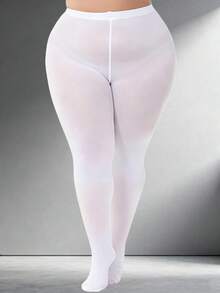 1 đôi quần tất nữ cỡ lớn 80D, màu trơn, chất liệu sợi polyester mềm mại, có thể giặt tay, nhiều màu sắc để lựa chọn, thiết kế cạp cao, phù hợp với phụ nữ cỡ lớn, thoải mái và thoáng khí. - Nhiều màu - Xem 18