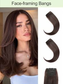 Side Air Bangs Wig Clip In, 8 Inch French Clip Front Side Bangs For Women - Daily Use Natural Hair Extension - Multicolor - View 17
