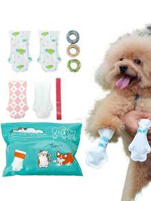 20 Pieces/Bag, Disposable Pet Shoes, Dog Shoe Foot Covers, Waterproof And Dirt Proof, , Walking Dog Artifact, Pet Supplies, Dog Accessories