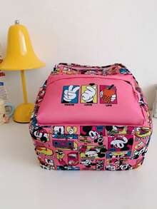 Disney Ba lô 1 chiếc, Ba lô đi dạo phố, Túi trẻ em nhiều màu, Túi đựng đồ dùng văn phòng phẩm, Túi tote đa năng, Thích hợp để mua sắm, tụ tập, làm quà tặng ngày lễ - Balo - Xem 12