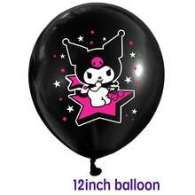 6/24pcs Sanrio Kuromi Party Balloons, Kuromi Cartoon Party Decorations, Theme Party Supplies, Birthday Party Balloons, Holiday Gifts