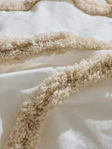 Bộ chăn ga gối đệm thêu hoa mềm mại và thoải mái 3 món, thoáng khí 100% polyester, khóa kéo bốn mùa, có thể giặt bằng máy, cỡ đôi/toàn bộ/quý bà/vua - Bộ đồ giường phòng ngủ (Không bao gồm ruột chăn) - trắng - Xem 8
