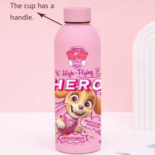 Paw Patrol 1 pezzo Bottiglia d'acqua in acciaio inossidabile isolata sottovuoto da 500ml con , bocca stretta con manico, tazza da viaggio, adatta per zaino, sport all'aperto, campeggio, fitness, ritorno a scuola, forniture per ufficio, regalo per lei, regalo di compleanno - Multicolore - Visualizzare 5