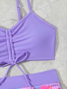 Keke VEST Tropical Style Youth Beach Set – Comfort And Charm For Summer 2025 J3608 - Màu tím - Xem 4