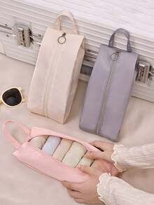 超大便携式压缩储物袋，超大容量空间压缩储物袋 - 拉链封口，耐用尼龙衣物和床上用品旅行收纳袋 - 可堆叠家居搬家储物袋，节省空间的衣物、被子、枕头、沙发垫、羽绒被收纳袋 - 非常适合卧室和客厅，高效优化衣柜和床下空间 - 彩色 - 查看 4