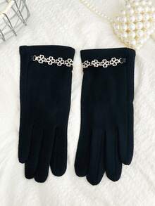 羊皮摩托车手套 韩版 男女通用 保暖内衬 加厚 保暖 情侣短款骑行防寒防风 秋冬 - 彩色 - 查看 12