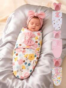 1 pezzo Copertina morbida in cotone per neonati, adatta per bambini e bambine, facile da avvolgere, misura 0-3 mesi, ottima come regalo per nascita, per attività all'aperto, essenziale per neonati