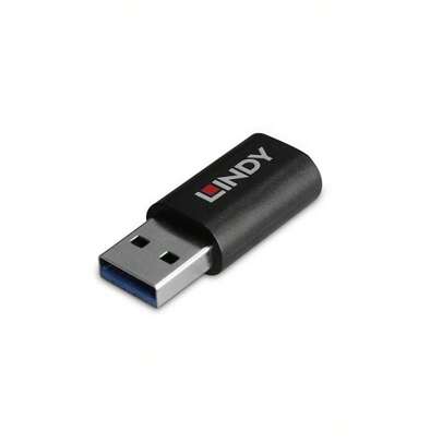 Lindy 71264 Gender Changer für USB Typ A auf USB Typ C Kabel, schwarz