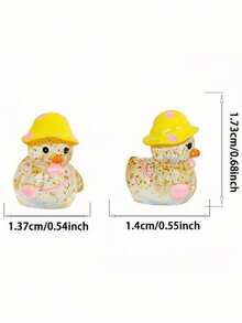 混合夜光树脂装饰件、绿色迷你景观装饰、迷你鸭子夜灯挂饰、全新夜灯微型动物树脂工艺品、可爱夜光闪光迷你鸭子、戴帽子的迷你鸭子、荧光仙女花园装饰、可爱动物微景观、适用于迷你花园和水族馆的 DIY 配件、微景观鱼缸挂饰、户外花园挂饰生日毕业最佳礼物 - 彩色 - 查看 10