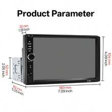 Single DIN Car Radio, 7-Inch Multimedia Player, Supports CarPlay, Android Auto, High-Definition Touchscreen, MirrorLink, FM/AUX Input - With Carplay and Android Auto - View 8