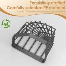 1PC Triangular Draining Basket Multi-Functional Storage Rack, Black Plastic Diamond-Shaped Model, Kitchen Small Tools, Bathroom, Kitchen Storage Rack.