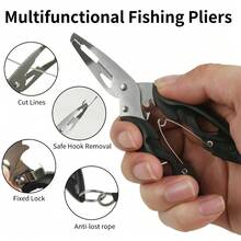 Fishing Pliers And Gripper Set Fishmen Muti-Function Fishing Gear Hook Remover Ice Fishing Tool Flyfishing Gear Gifts For Men - Black - View 3