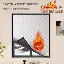 1 pieza Cortina opaca y aislante térmica reforzada, sin necesidad de perforación para dormitorio, sala de estar, ventana, a prueba de viento, cálida, aislamiento de temperatura - 90 cm x 120 cm - Ver 6