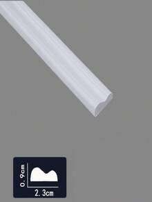 5 dải trang trí tự dính PVC dài 1m, kiểu dáng thanh lịch - Mềm mại và linh hoạt, thích hợp cho tường, sàn nhà, tủ - Dễ dàng lắp đặt, hoàn hảo cho trang trí nhà và sàn theo phong cách Châu Âu, trang trí tường mỏng, dải trang trí, trang trí hiện đại, chất liệu bền, tự dính, thiết kế nội thất, trang trí tối giản. - trắng - Xem 10