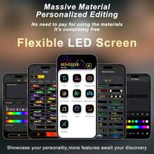 Ojos LED para parabrisas de coche - Tiras de luces Devil Eyes con patrones dinámicos, control remoto por aplicación, resistencia al agua IP68, alimentación por USB para coches, camiones, autocaravanas y motos - 7*17,3 cm (1 pieza) - Ver 5