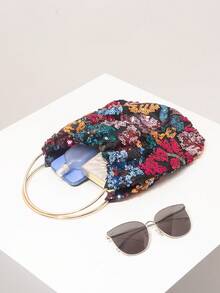 女士手提包、碎花包、亮片包、新娘派对包、舞会礼服包、舞会礼服配饰、婚礼用品、优雅女士手提包、女士圣诞礼物、情人节礼物（图案随机） - 彩色 - 查看 7