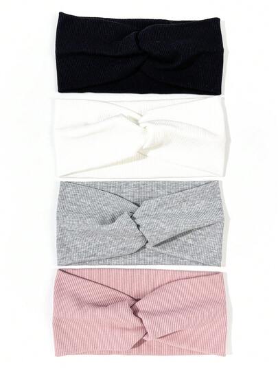 4 chiếc băng đô co giãn kiểu dáng tối giản, thời trang, thích hợp cho các hoạt động ngoài trời, tập thể dục, phối đồ. Băng đô giữ ấm tóc cho nữ, khăn bandana mùa đông, phụ kiện tóc mùa hè.